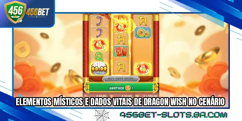Elementos místicos e dados vitais de Dragon Wish no cenário